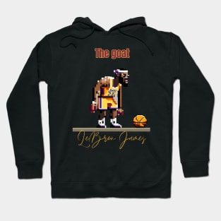 Lebron James goat pixel art Hoodie